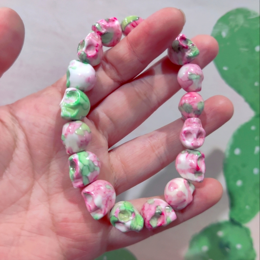 Ceramic skull bracelet